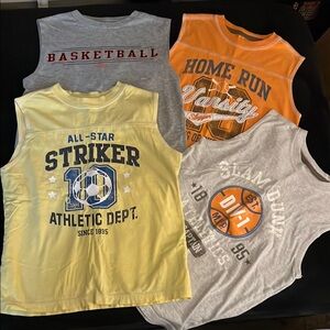 Kids Graphic Sleeveless Tops - Multi-Color Pack